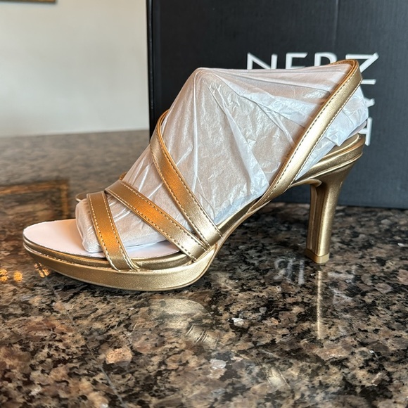 Naturalizer Brenta bronze pearl 3” slingback strappy heel NIB 12M - Picture 5 of 10